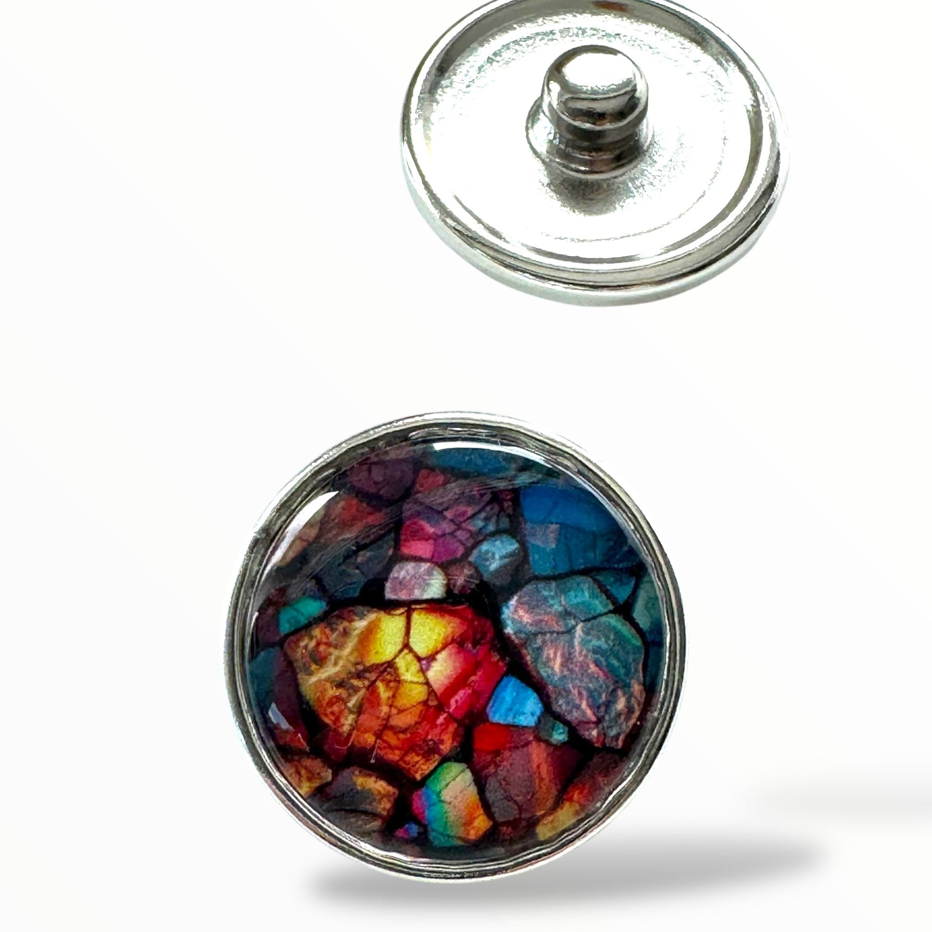 Metal hairpin click / chunk button print 0116 - buttons