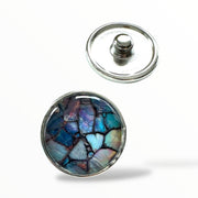 Metal hairpin click / chunk button print 0118 - buttons