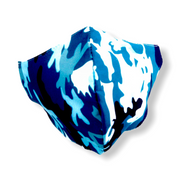 Mondkapje camouflage blauw