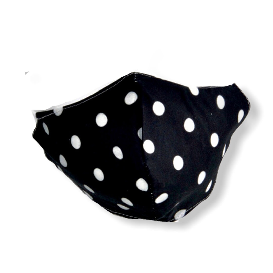 Mondkapje spots zwart/wit