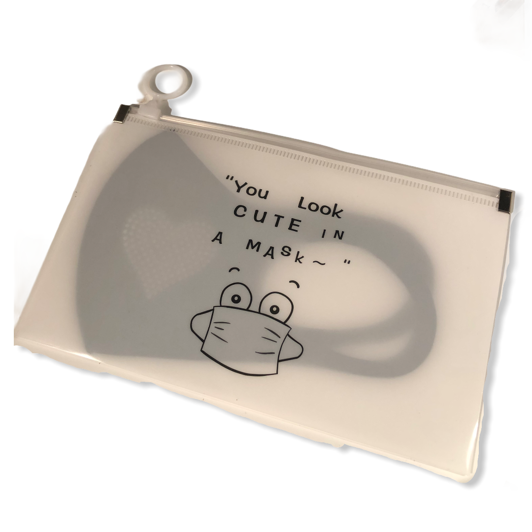 Mondkapje zwart strass love hart