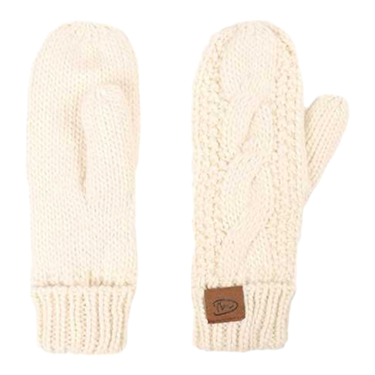 Naturel edmonton wanten met warme fleece voering - wanten