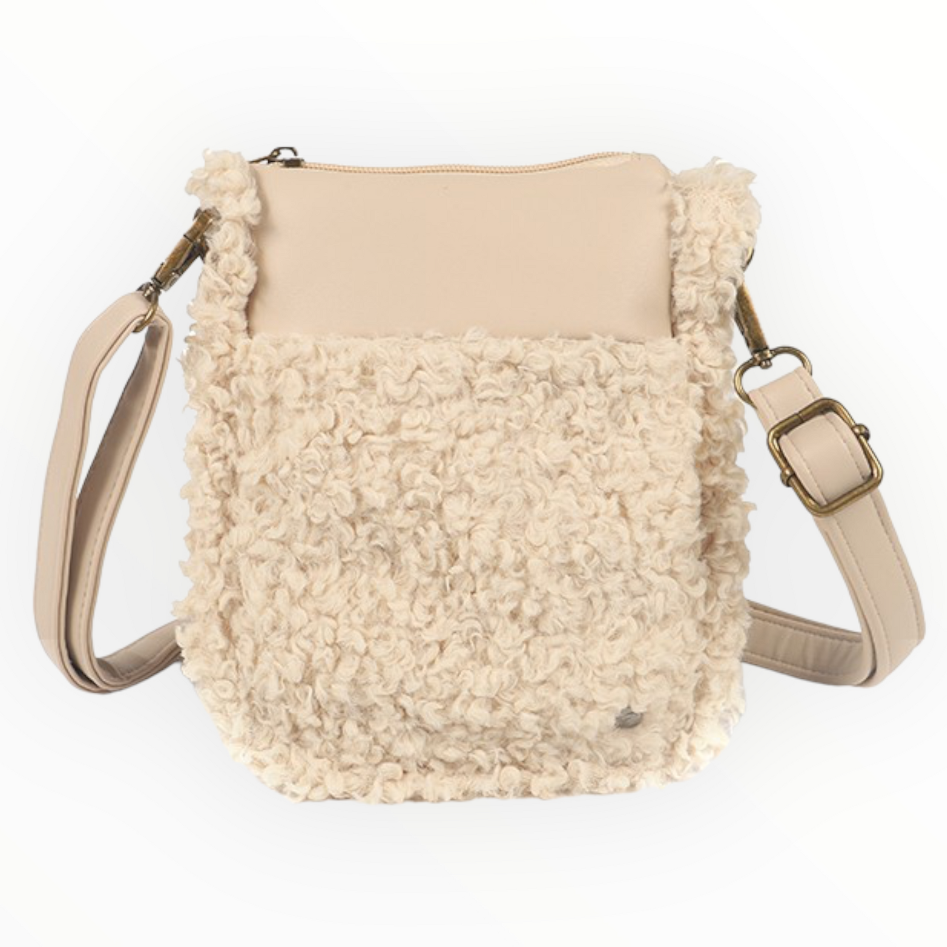Naturel teddy schoudertasje / crossbody askim - heuptasjes