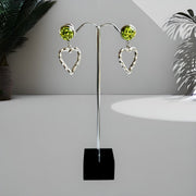 Oorbel cabochon hanger sparkling love