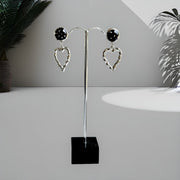 Oorbel cabochon hanger sparkling love