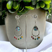 Oorbel cabochon hanger sparkling summer