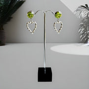 Oorbel Cabochon hanger sparkling love - HAIRPIN.NU
