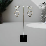 Oorbel Cabochon hanger sparkling love - HAIRPIN.NU