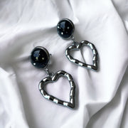 Oorbel Cabochon hanger sparkling love - HAIRPIN.NU
