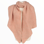 Peach zachte dames sjaal met handige lus - sjaal