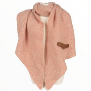 Peach zachte dames sjaal met handige lus - sjaal