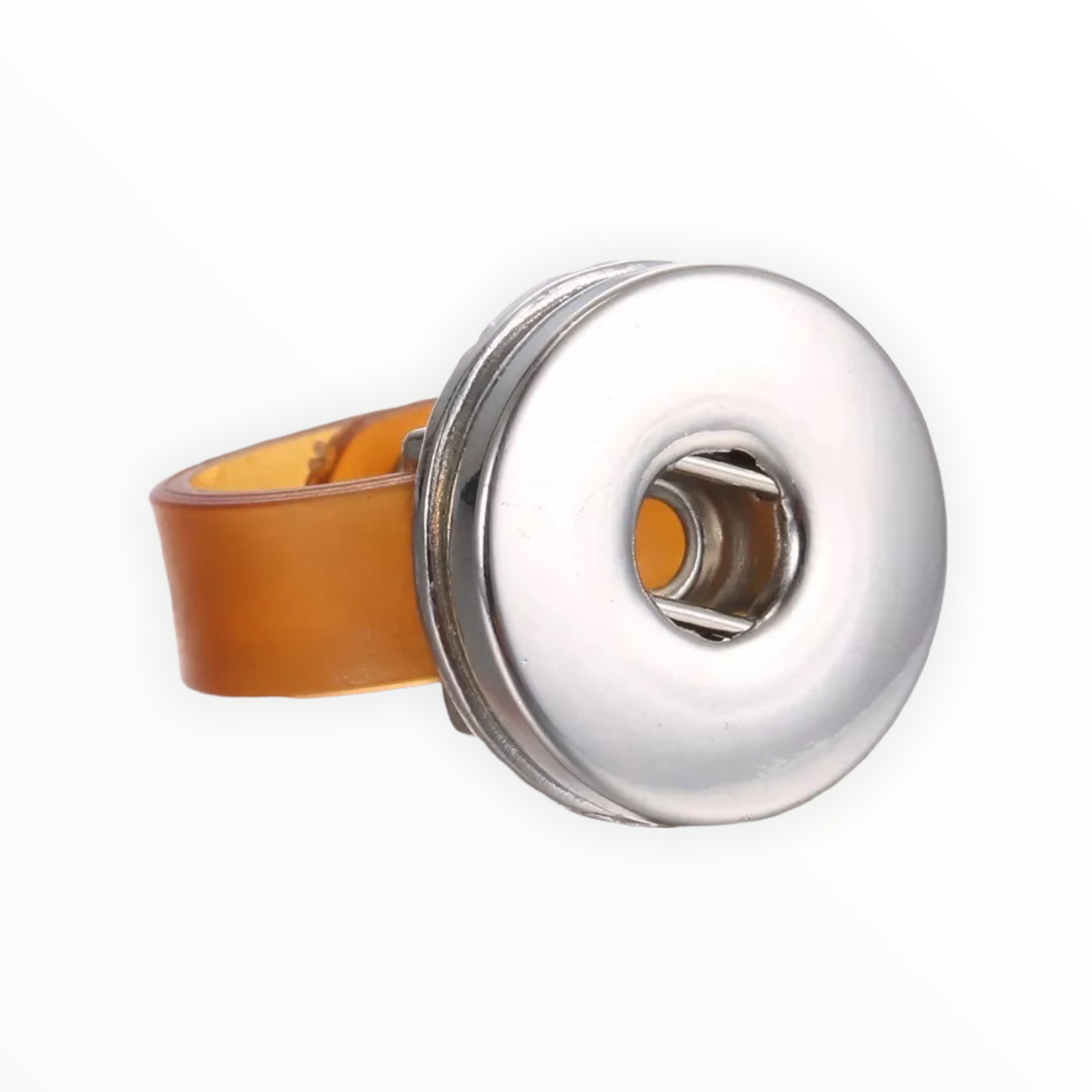 Ring voor click buttons - verstelbaar - bruin