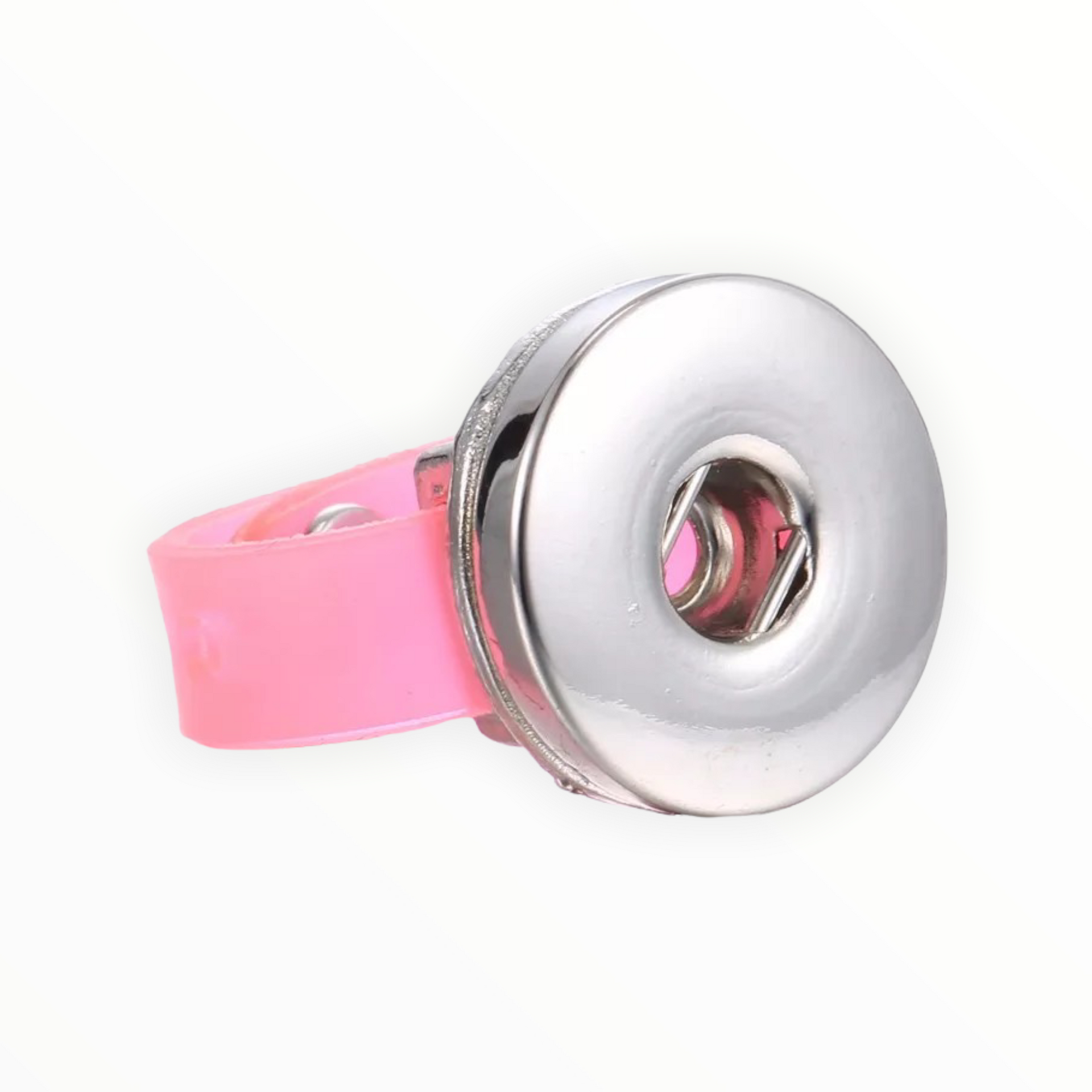 Ring voor click buttons - verstelbaar - roze