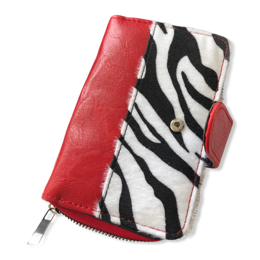 Rood zwart/wit klein tasje / portemonnee je - tas