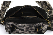 Schoudertas winnipeg zwart panterprint – trendy en functioneel - tas