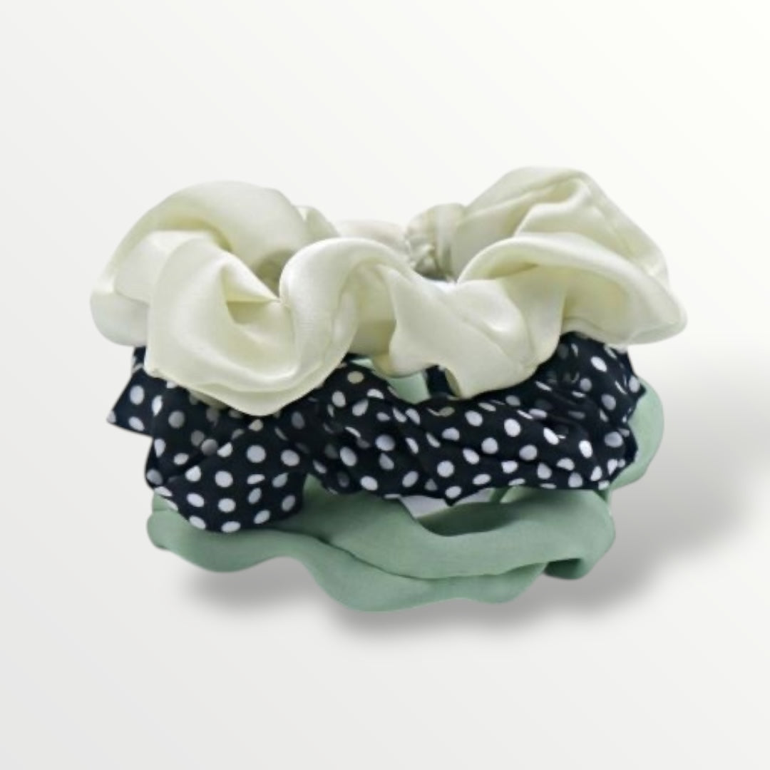 Scrunchie combi set 3 stuks - haaraccessoire