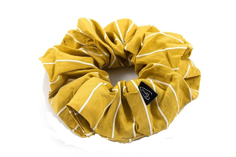 Scrunchie geel / wit