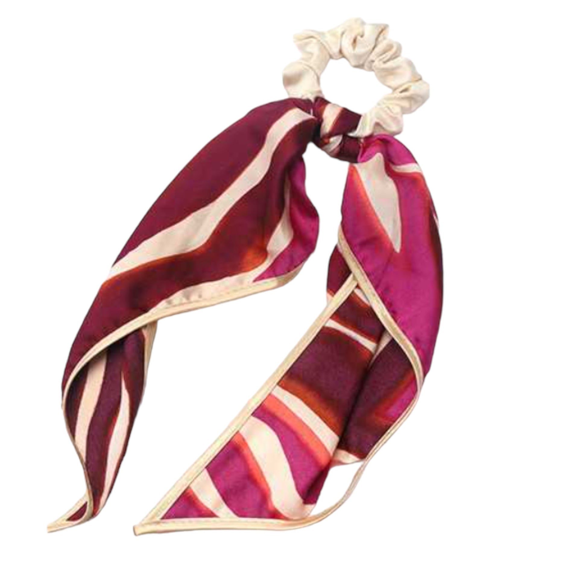 Scrunchie met een mooi sjaaltje lila maine - scrunchie