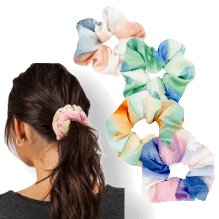 Scrunchie pastel haarelastiek