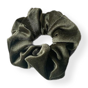 Set 2 scrunchies haarelastieken velvet zwart/groen - scrunchie