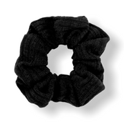 Set 2 scrunchies haarelastieken velvet zwart/groen - scrunchie