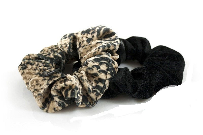 Set scrunchies zwart / snake