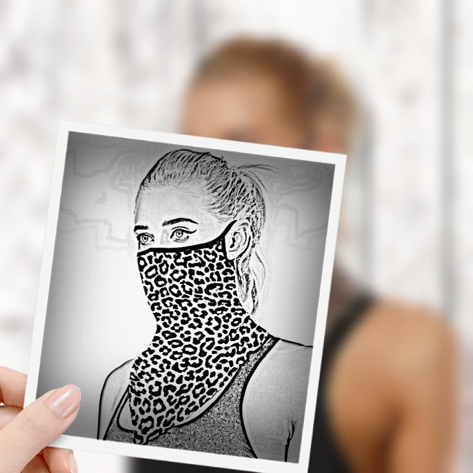 Sjaal geschikt als mondkapje met neusbrug model tijger - mondkapje