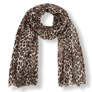 Sjaal leo print - bruin