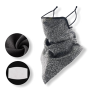 Sjaal met bescherming grijs - mondkapje