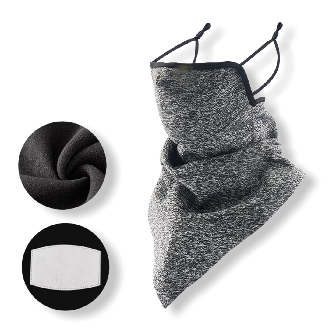 Sjaal met bescherming grijs - mondkapje