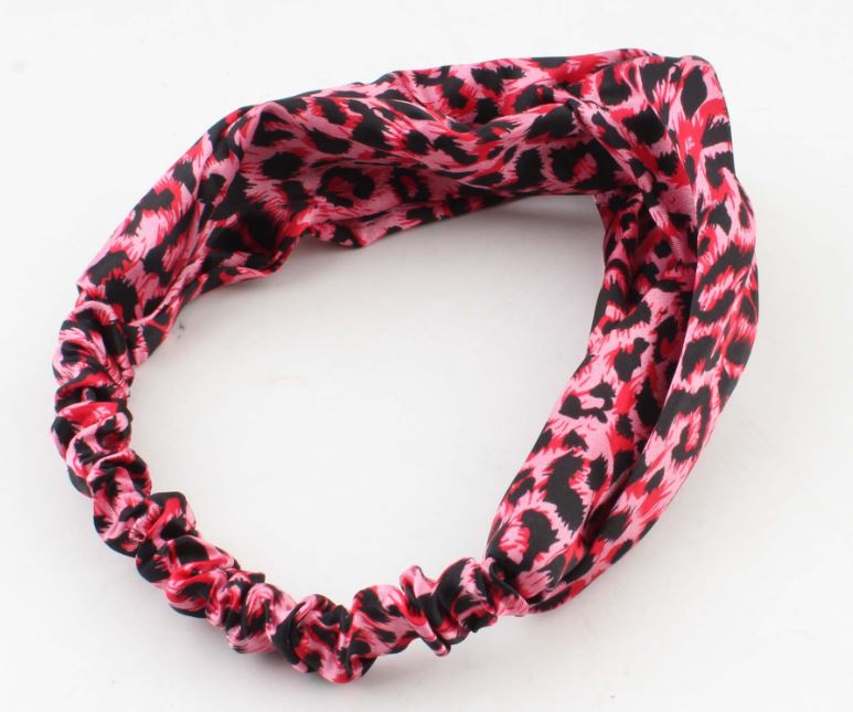 Tijgerprint rood haarband / bandana met elastiek - haarband