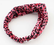 Tijgerprint rood haarband / bandana met elastiek - haarband