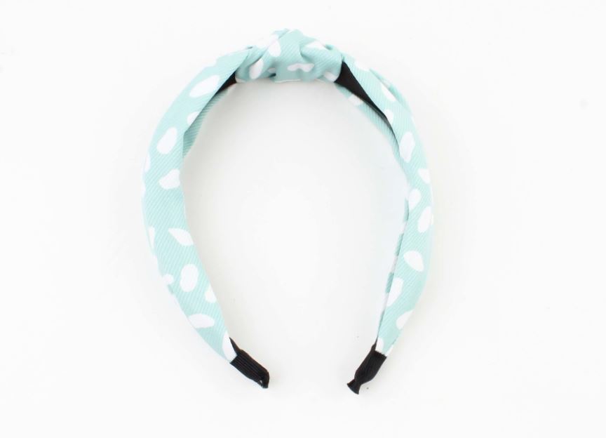 Turquoise/wit diadeem - diadeem