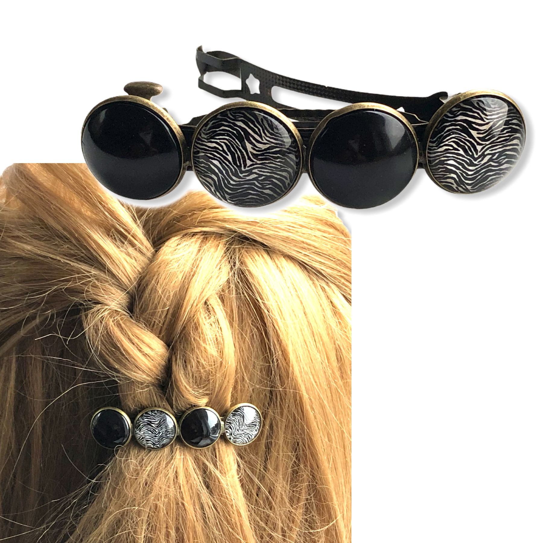 Voordeelset color hairclips set 2 haarspelden xl - haarspelden