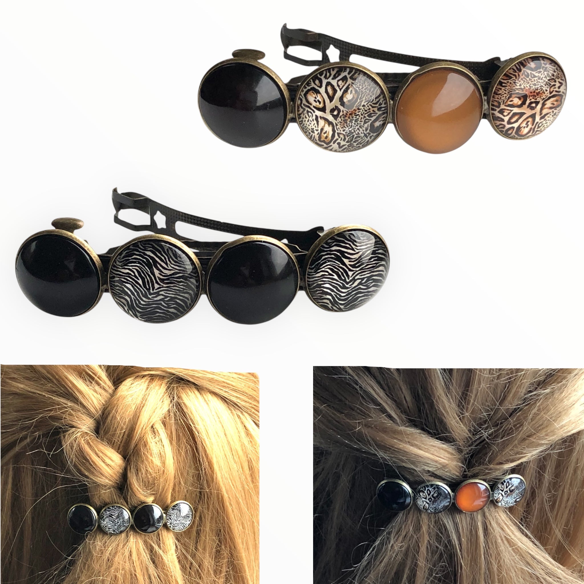 Voordeelset color hairclips set 2 haarspelden xl - haarspelden