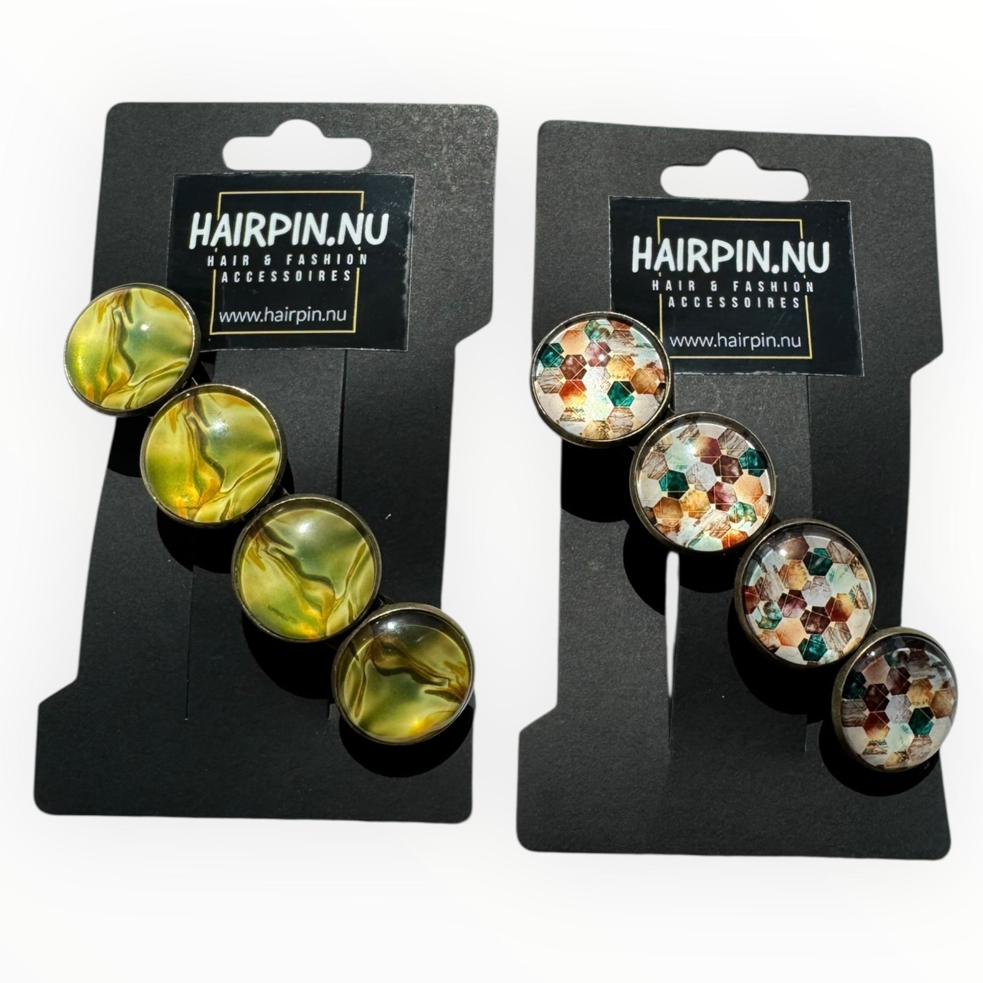 Voordeelset color hairclips set 2 stuks ibizastyle bruingoud xl - haarspelden