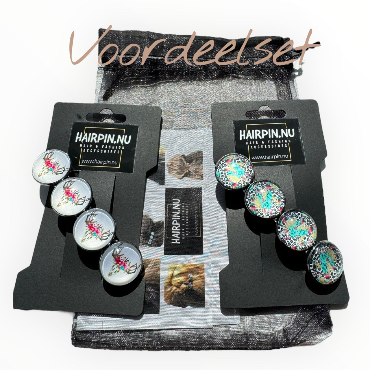 Voordeelset color hairclips set 2 stuks ibizastyle xl - haarspelden