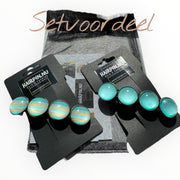 Voordeelset color hairclips set 2 stuks ibizastyle zeeblauw xl - haarspelden