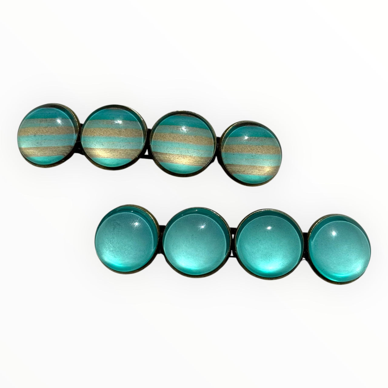 Voordeelset color hairclips set 2 stuks ibizastyle zeeblauw xl - haarspelden