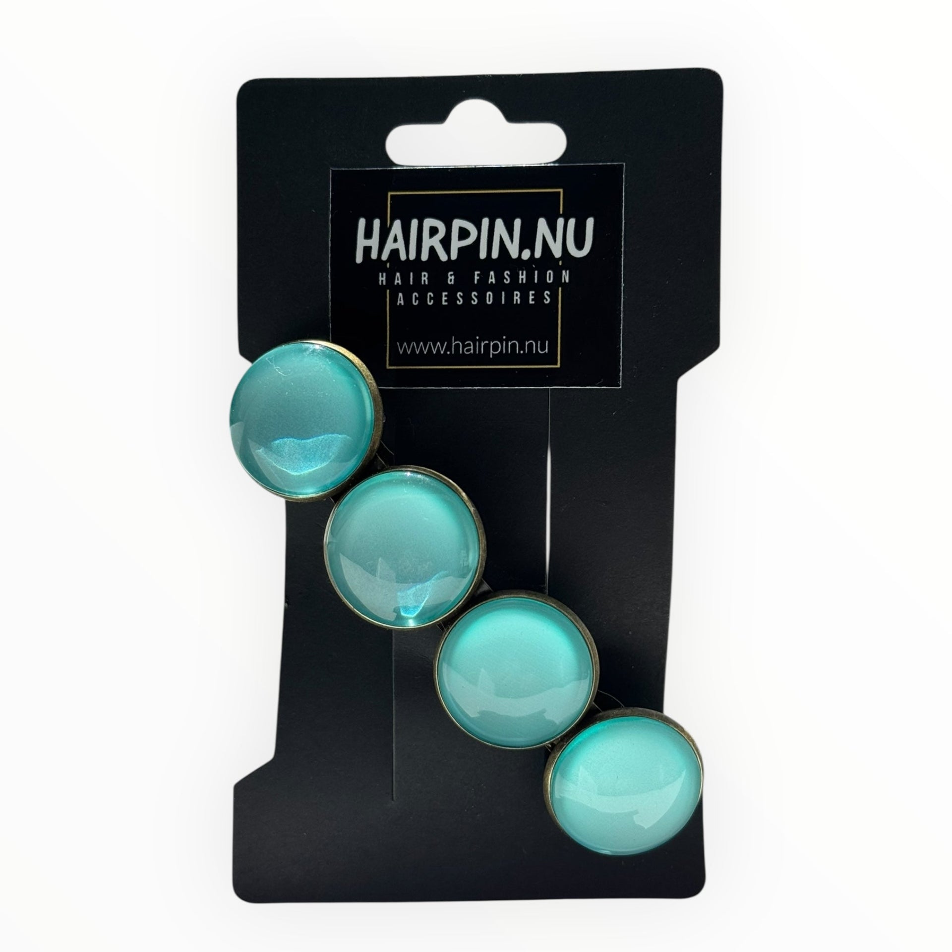 Voordeelset color hairclips set 2 stuks ibizastyle zeeblauw xl - haarspelden