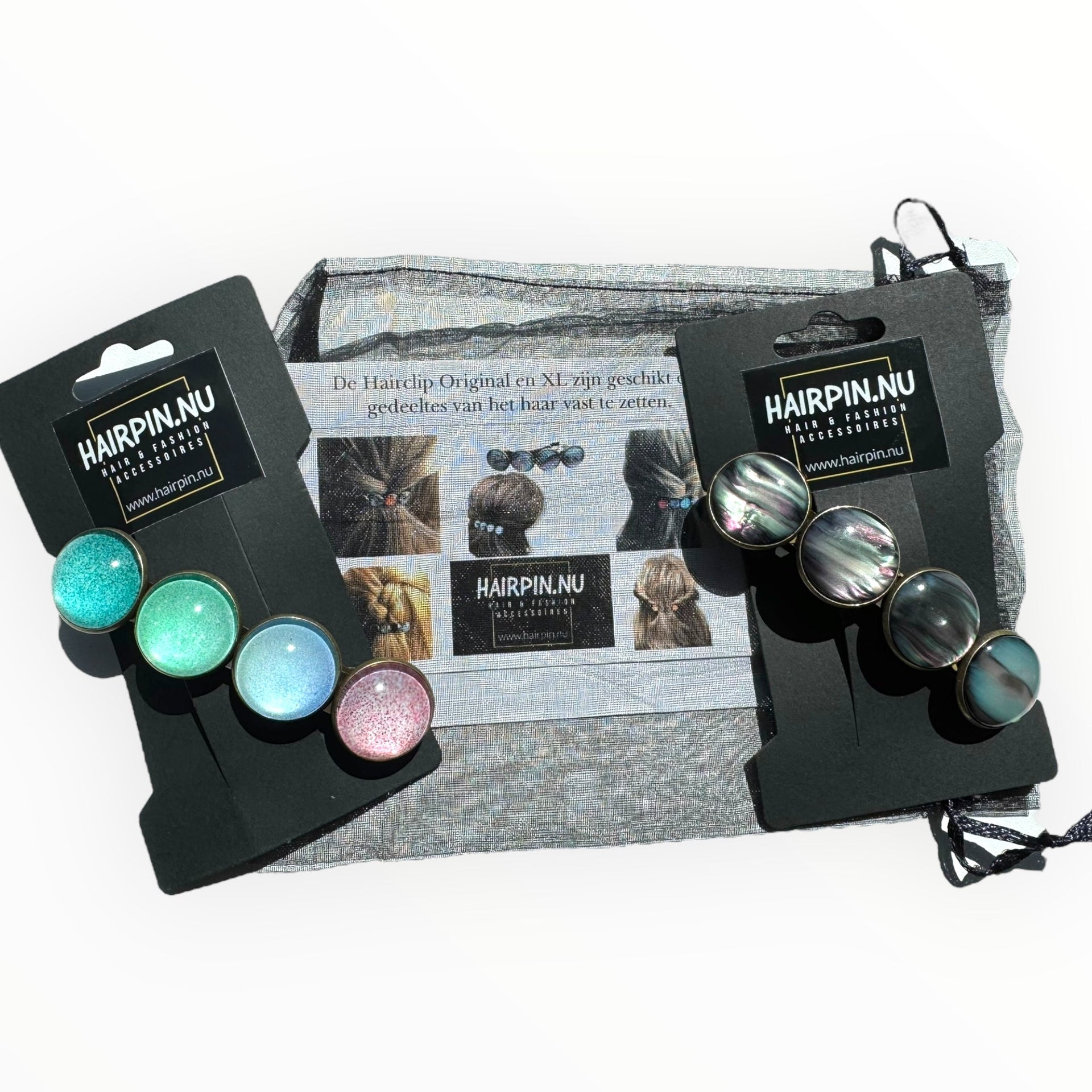 Voordeelset color hairclips set 2 stuks pastel xl - haarspelden