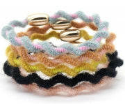 Wokkel colors haarelastieken 5 stuks - haaraccessoire