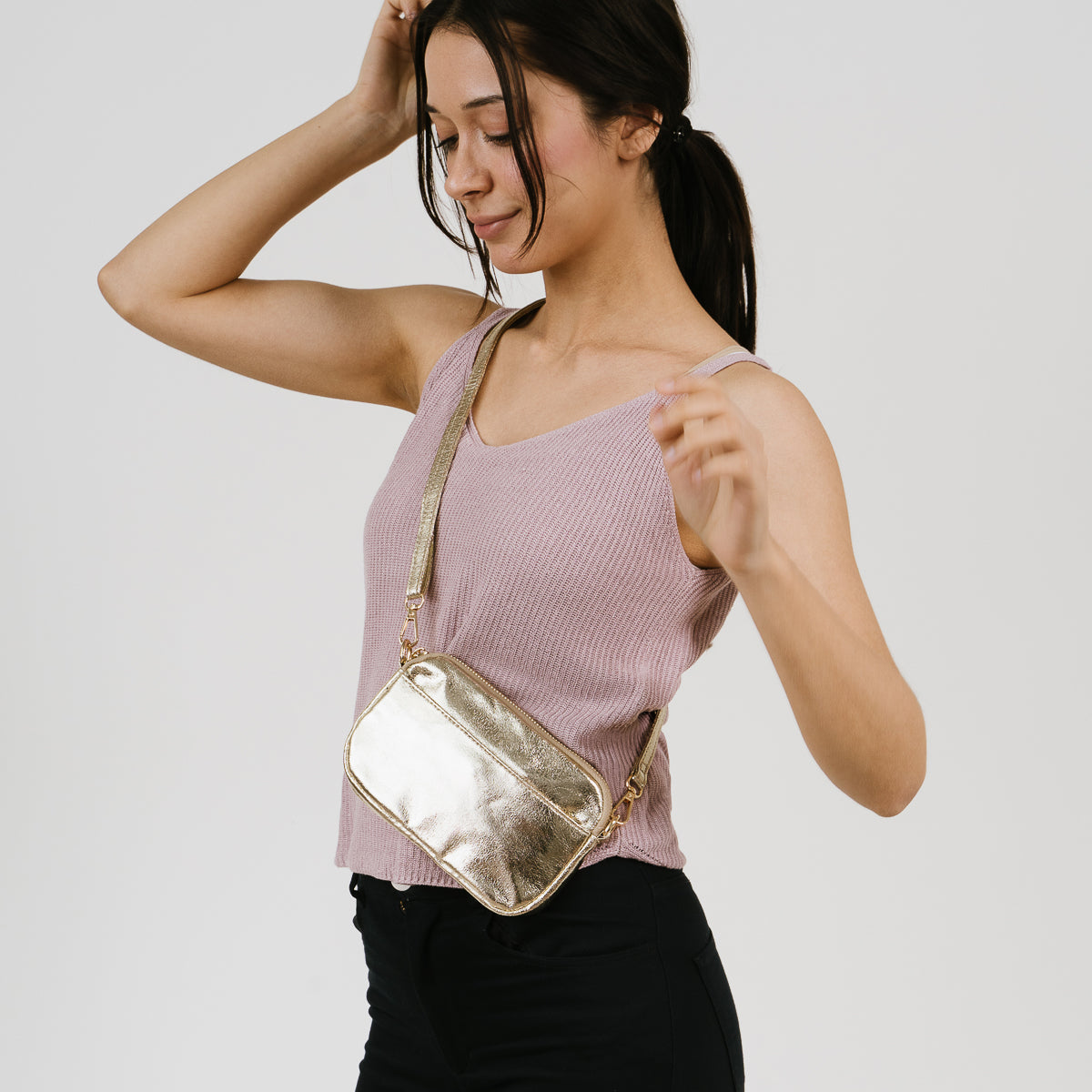 Zilver stijlvol metallic tasje (18x13 cm) – het perfecte cadeau voor de feestdagen - tas