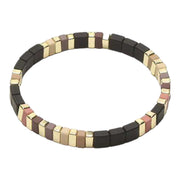 Zwart enamel damesarmband - armband