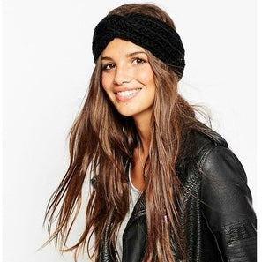 Zwart haarband oorwarmer