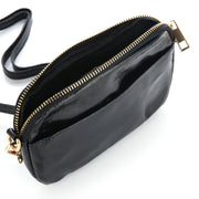 Zwart stijlvol metallic tasje (18x13 cm) – het perfecte cadeau voor de feestdagen - tas