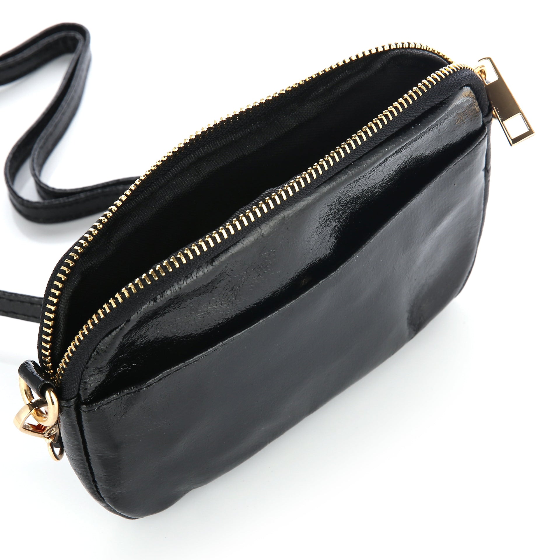 Zwart stijlvol metallic tasje (18x13 cm) – het perfecte cadeau voor de feestdagen - tas