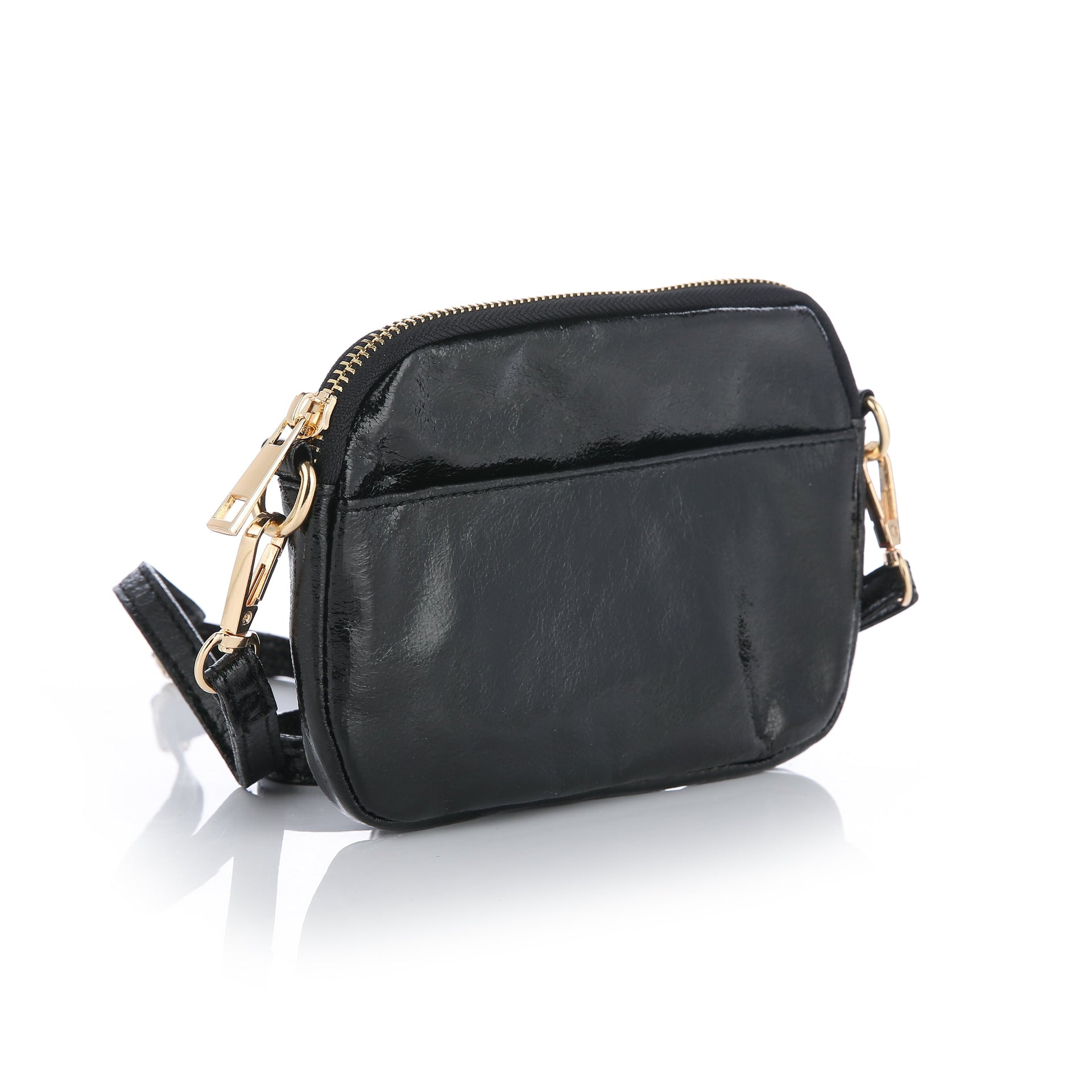 Zwart stijlvol metallic tasje (18x13 cm) – het perfecte cadeau voor de feestdagen - tas