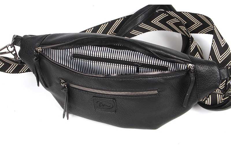 Zwarte crossbody tas Vieste