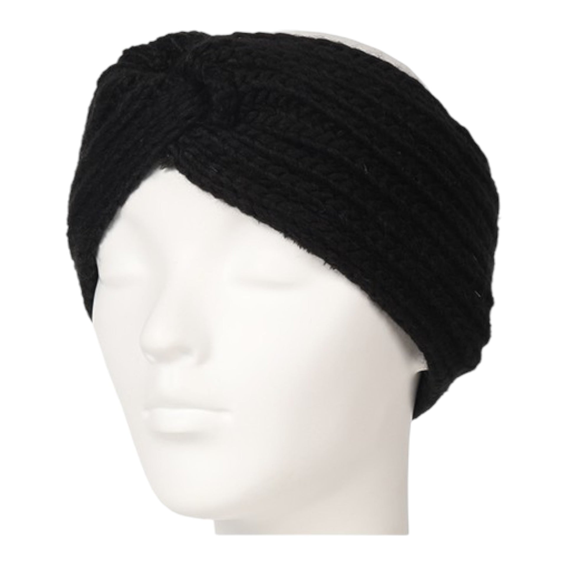 Zwarte haarband ottowa met fleecevoering - haarband